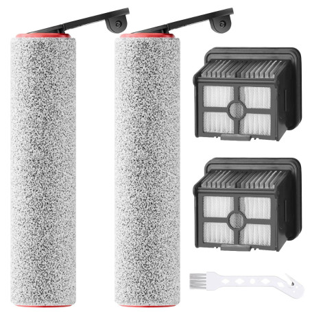 Druuzyl Rouleau de Brosse de Rechange et Filtre HEPA pour dreame H12 Pro Accessoires Aspiration Humide/Sèche 2 Rouleaux de Bross