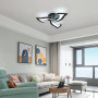 SENQIU Plafonnier Led Moderne, 36W 2900LM Luminaire Plafonnier Led Noir, Créatif Pétales Design Lampe de Plafond en Acrylique po