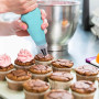GONDNOWS Lot de 6 grandes douilles professionnelles (580, 2D, 2C, 1M，1A，6B) pour la décoration de gâteaux et cupcakes - Compatib