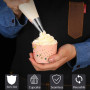 GONDNOWS Lot de 6 grandes douilles professionnelles (580, 2D, 2C, 1M，1A，6B) pour la décoration de gâteaux et cupcakes - Compatib