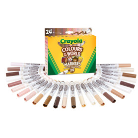 CRAYOLA Colours of The World - Kit de 24 Feutres de Couleurs, Assortiment Couleurs de Peaux à Travers Le Monde - Âge Conseillé:  CRAYOLA Colours of The World - Kit de 24 Feutres de Couleurs, Assortiment Couleurs de Peaux à Travers Le Monde - Âge Conseillé: