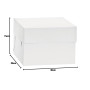 Decora COD. 0339472 BOÎTE pour GÂTEAUX, Blanc, 30.5 x 30.5 x 15 cm