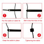 YIXISI 50 Pièces Ruban Serre Câble Réutilisable, Colliers Serre Câbles, Attache Cable, Découper à la Longueur, Découpe Facile po