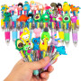 leyun Pack de 30 Stylos 4 Couleurs pour Enfants - Idéal pour Pochette Cadeau Anniversaire Enfant & Souvenirs