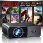 Vidéoprojecteur 4K【1000ANSI/Netflix Officiel/Dolby】 VideoProjecteur Portable 4K AI Auto Focus/Keystone WiFi6 Bluetooth, TOPTRO P
