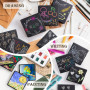 GOH DODD Lot de 60 dessous de verre en ardoise avec fond anti-rayures pour la maison, le bureau, Halloween, pendaison de crémail