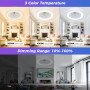 Peasur RGB Ventilateur de plafond avec Lumière et Telecommande, 3000K/4000K/6500K & Dimmable, 6 vitesses, minuterie, mode vent n