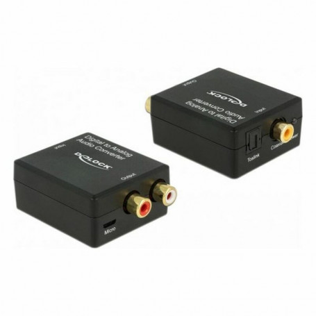 Convertisseur audio DELOCK Toslink - RCA Noir 39,99 €