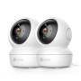 EZVIZ C6N 2 Pack Caméra Surveillance WiFi Intérieure 1080p, Caméra Bébé Pan/Tilt à 360°, Vision Nocturne Intelligente avec Smart