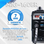 IPOTOOLS MIG-160ER poste a souder MIG MAG - Poste à souder MIG avec 160A 230V IGBT, 5 en 1 Poste MIG Flux MMA électrodes, Poste 