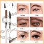 Crayon à sourcils liquide 2 en 1, 3D Crayon à sourcils Microblading et gel pour sourcils avec embout à 4 fourches, Crayon Sourci