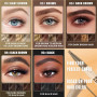 Crayon à sourcils liquide 2 en 1, 3D Crayon à sourcils Microblading et gel pour sourcils avec embout à 4 fourches, Crayon Sourci