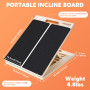 Planche Inclinée Professionnelle, Panneau Incliné Réglable en Bois Portable Planche d'Équilibre avec Poignée pour Mollet Squats 