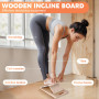 Planche Inclinée Professionnelle, Panneau Incliné Réglable en Bois Portable Planche d'Équilibre avec Poignée pour Mollet Squats 