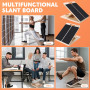 Planche Inclinée Professionnelle, Panneau Incliné Réglable en Bois Portable Planche d'Équilibre avec Poignée pour Mollet Squats 