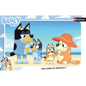 Nathan - Puzzle enfants - Cadre 15 pièces - Bluey à la plage - Fille ou garçon dès 3 ans - Puzzle de qualité supérieure - Carton Nathan - Puzzle enfants - Cadre 15 pièces - Bluey à la plage - Fille ou garçon dès 3 ans - Puzzle de qualité supérieure - Carton
