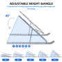 Lauviomify Support Ordinateur Portable,Alliage D'aluminium,Support pour Ordinateur Portable,Réglables en Hauteur sur 6 Niveaux a