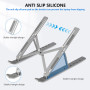 Lauviomify Support Ordinateur Portable,Alliage D'aluminium,Support pour Ordinateur Portable,Réglables en Hauteur sur 6 Niveaux a