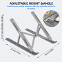 Lauviomify Support Ordinateur Portable,Alliage D'aluminium,Support pour Ordinateur Portable,Réglables en Hauteur sur 6 Niveaux a