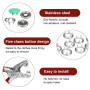 200 Kits Boutons Pression Metal Couture Sans Couture Kit Pince Bouton Pression Avec Presser Les Boutons-Pression en MéTal pour l