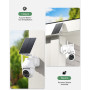 YESYAMO 2PCS 2K Camera Surveillance WiFi Exterieure sans Fil Solaire, 2.4GHz Camera Exterieur avec Panneau Solaire, 360° PTZ, Vi