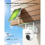 YESYAMO 2PCS 2K Camera Surveillance WiFi Exterieure sans Fil Solaire, 2.4GHz Camera Exterieur avec Panneau Solaire, 360° PTZ, Vi