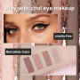 Kinretixia Palette de fards à paupières neutres nude marron, 5 couleurs avec fini mat velouté, fards à paupières taupe nude aux 