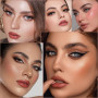 Kinretixia Palette de fards à paupières neutres nude marron, 5 couleurs avec fini mat velouté, fards à paupières taupe nude aux 