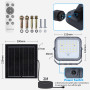 Aigostar - Projecteur Solaire LED d’extérieur avec Grande Panneau Solaire,Dimmable 3000/4000/6500K,4000mAH,Batterie de Grande Ca