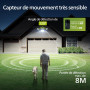 Philips Lampe de sécurité solaire d'extérieur LED 6500K, projecteur mural étanche à énergie solaire avec capteur de mouvement PI
