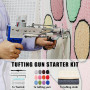 ZOWWFAST Pistolet à tufter les tapis avec kit de tondeuse à tapis, Tufting Gun Set avec affichage numérique de la vitesse, machi