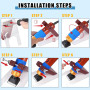 ZOWWFAST Pistolet à tufter les tapis avec kit de tondeuse à tapis, Tufting Gun Set avec affichage numérique de la vitesse, machi