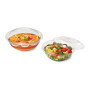 GUILLIN - FESTIPACK SL4500C SACHET DE 6 Saladier Rond 4500Cc, Couvercle non inclus, Polyéthylène, Transparent, 31 x 31 x 11,5 cm
