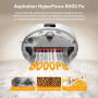 roborock QV 35A Aspirateur Robot Laveur, 8000Pa HyperForce, Station Multifonctionnelle, Serpillière Rotative 200 TR/Min & Releva