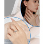 KGDUYC Bague Argent 925, Amour Noeud Bague Réglable, Bague Femme avec Zircone Cubique, Bague de Fiançailles ou de Promesse en Ar