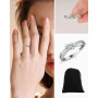 KGDUYC Bague Argent 925, Amour Noeud Bague Réglable, Bague Femme avec Zircone Cubique, Bague de Fiançailles ou de Promesse en Ar