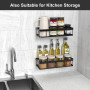 UUlioyer Etagère Douche, 2 PCS Etagere Salle de Bain Sans Percage, Rangement Douche, Support de gel Shampoing, Noir (Modèle de b