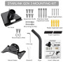 Justech Prise en Charge de Starlink Gen 3 Kit de Montage Mural en Aluminium avec Adaptateur de Tube Gen 3 Compatible avec la Pla