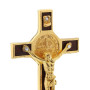 POFET – Statue crucifix Jésus-Christ sur croix pour voiture, maison, chapelle, doré