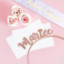 EVJF Accessoire Kit,4 Pièces Bride to Be Accessoire - Voile Mariée Blanc,Or Rose Couronne,Echarpe Evjf,Rose Lunette Coeur,Access