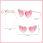 EVJF Accessoire Kit,4 Pièces Bride to Be Accessoire - Voile Mariée Blanc,Or Rose Couronne,Echarpe Evjf,Rose Lunette Coeur,Access