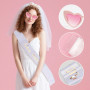EVJF Accessoire Kit,4 Pièces Bride to Be Accessoire - Voile Mariée Blanc,Or Rose Couronne,Echarpe Evjf,Rose Lunette Coeur,Access