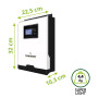 Tecnoware Power Systems - Onduleur Hybride Solaire 1200VA | Onde Sinusoïdale Pure | MPPT 15V-80V | Chargeur de Batterie Intellig