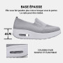 Femmes Minceur Chaussures Taille 35-42eu Marche Baskets Plate-Forme Chaussures Poids Air Léger Engrener Elastic Sports en Yoga à
