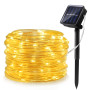 Solaire Corde Lumineuse, 12m 100LEDs Lumineuses Solaires D'extérieur, Solarlicht Dekoration Rope Guirlandes Lumineuses Étanche a