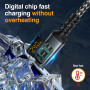 240W Câble USB C LED [2M] PD 48V/5A Câble de Charge rapide vers USB C avec puce E-Mark pour iPhone 15, iPad, MacBook,Galaxy, Hua