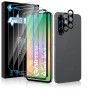 Aerku Verre Trempé pour Samsung Galaxy A56 5G avec Protecteur de Caméra Arrière [3+2 Pièces], Dureté 9H, Sans Bulles, Ultra HD, 