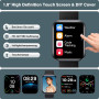 Montre Connectée Femme pour Samsung, iPhone, Android, 1.8" Smartwatch avec Appel Bluetooth, Voix de l'IA, Alexa intégrée, Smartw