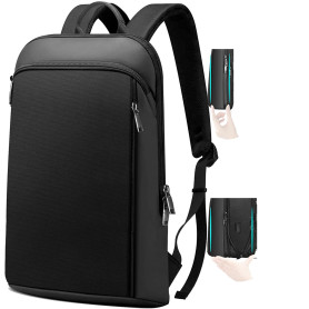 ZINZ Sac à Dos Fin et Extensible pour Ordinateur Portable 15 15,6 16 Pouces, Antivol, Voyage D'affaires, Sac à Dos Multifonction