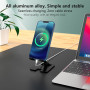 Amzpas Support de téléphone Portable Ajustable en Alliage de Zinc, léger et Facile à Transporter, Support de Téléphone Pliable p